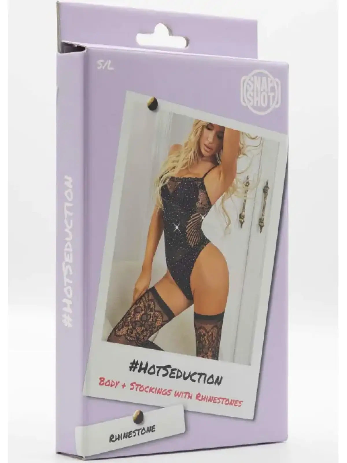 Musta verkkobody ja sukat, yhden koon setti (34–40), näyttävä ja seksikäs asu joka korostaa vartalon muotoja ja itsevarmuutta.