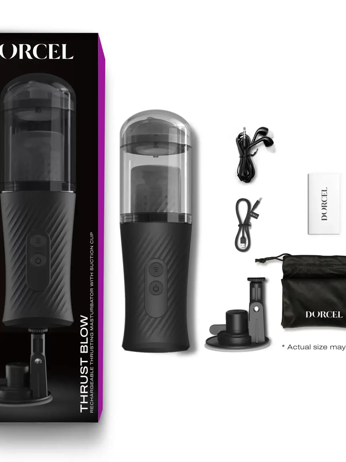 Dorcel Thrust Blow on automaattinen masturbaattori, jossa 7 moottoriohjelmaa, edestakainen liike ja realistinen tuntuma.