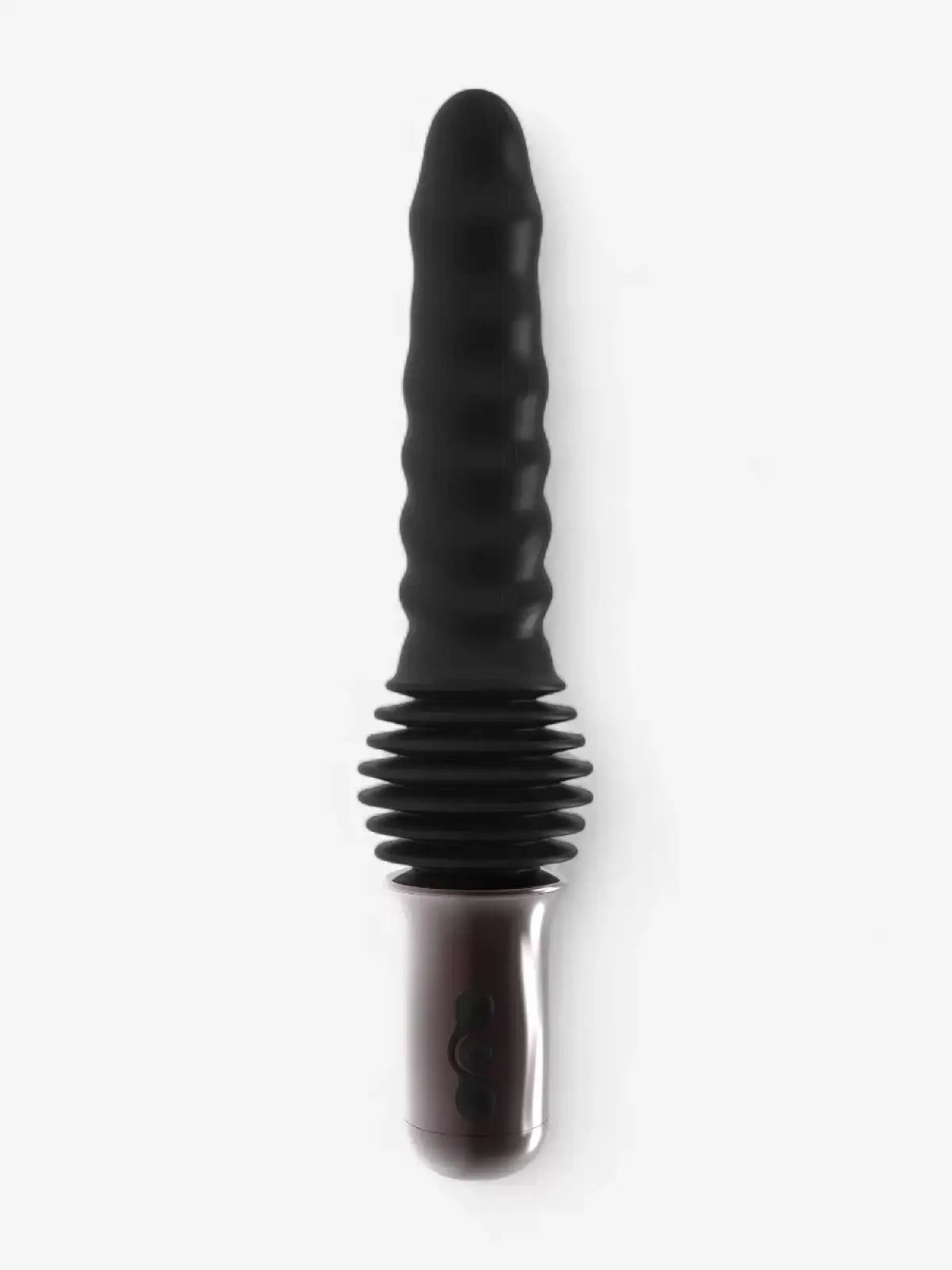Mustan värinen ladattava työntyvä anaalivibraattori kaukosäätimellä