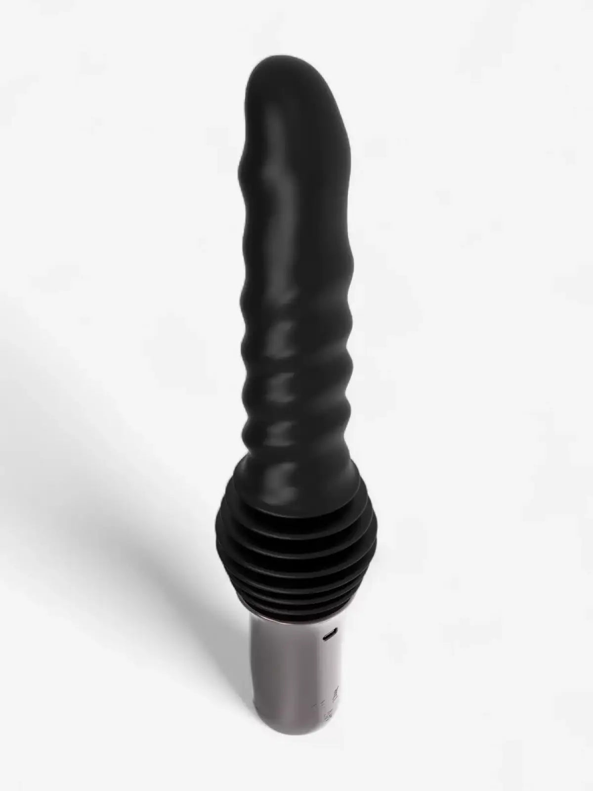 Ladattava työntyvä anaalivibraattori kaukosäätimellä ja imukupilla, valmistettu 100 % silikonista, 17,5 cm insertiolla.