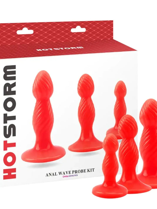 Eri kokojen ja muotojen ansiosta tämä sarja tarjoaa monipuolisia mahdollisuuksia anaaliseksileikkeihin. Aaltomainen muotoilu tarjoaa lisästimulaatiota asettamisen ja poistamisen aikana. Ihanteellinen sekä aloittelijoille että edistyneille käyttäjille, jotka haluavat tutkia rajojaan.