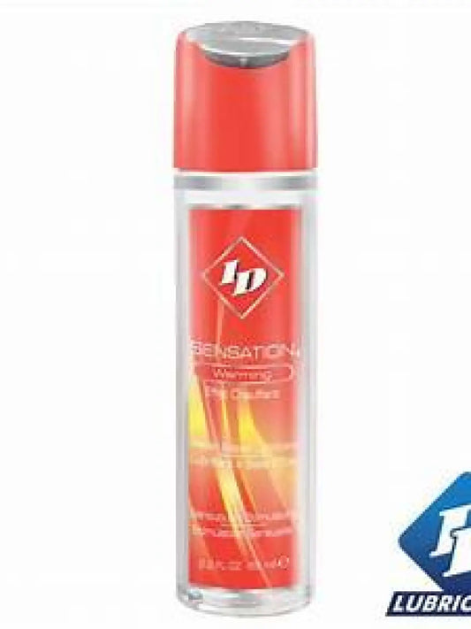 ID Sensation lämmittävä, vesipohjainen liukuvoide. Silkinpehmeä, helppo pestä pois, kondomi- ja välineystävällinen. Valmistettu USA:ssa.