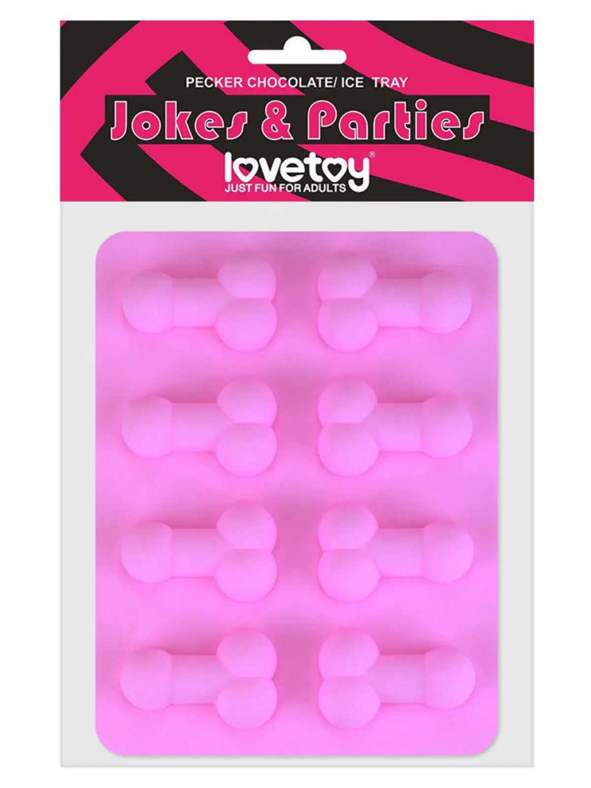 Silikoninen jääpalamuotti, jossa kahdeksan pientä muottia. Sopii veden tai suklaan jäädyttämiseen juhlia varten.