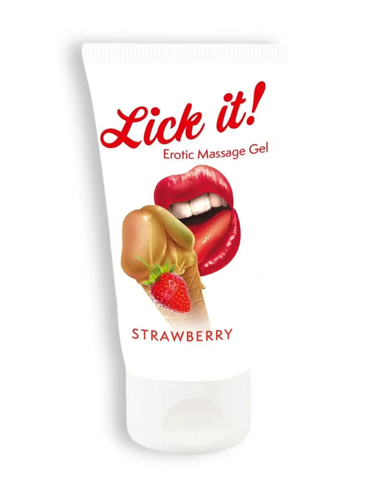 Lick It mansikan makuinen makuliukuvoide 50 ml kätevässä pullossa