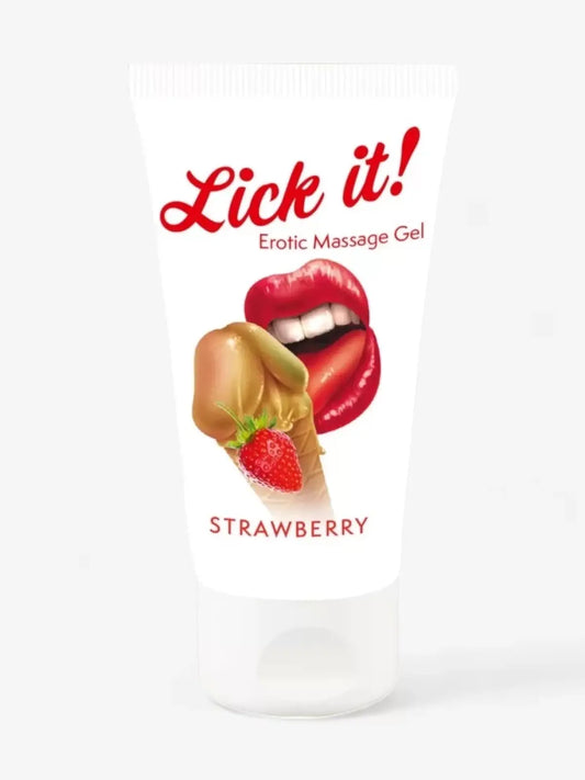 Lick it mansikka makuliukuvoiteet erotiikan – sensuelli aikuisten tuote eroottisiin hetkiin.