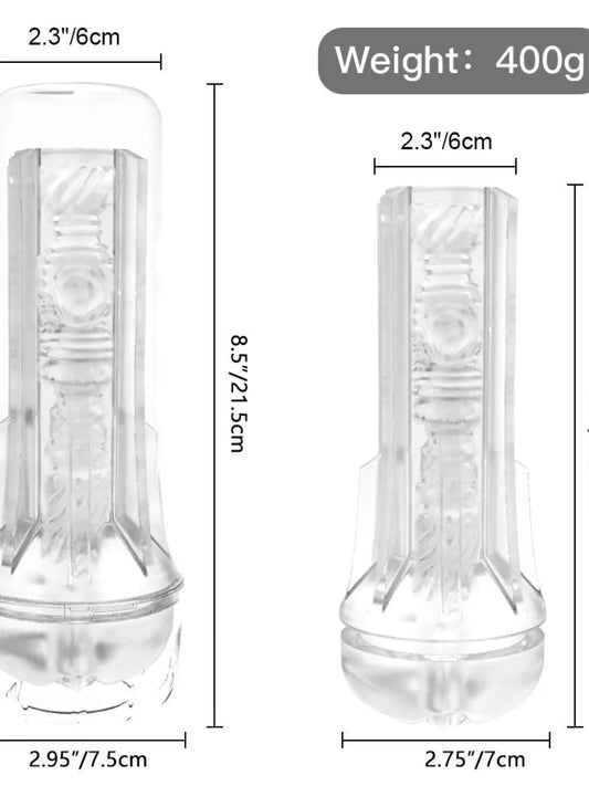 Pehmeästä silikonista valmistettu masturbaattori, jossa voimakkaat nystyrät ja läpinäkyvä säiliö takaavat visuaalisen ja voimakkaan nautinnon.