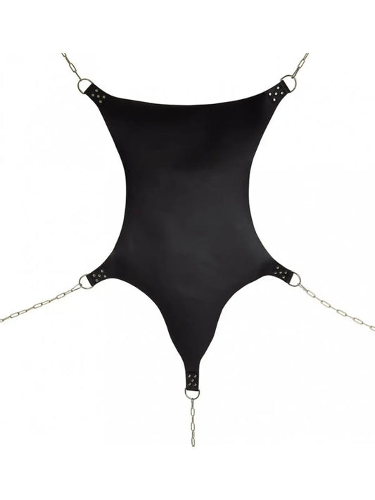 Nahkainen seksikeinu viidellä D-renkaalla | Keinut | erotiikanaika