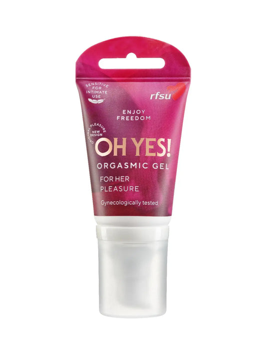 Oh Yes -stimuloiva geeli naiselle. Vegaaninen, hajusteeton ja ihoystävällinen koostumus, sisältää L-arginiinia ja brasilialaista ginsengiä.
