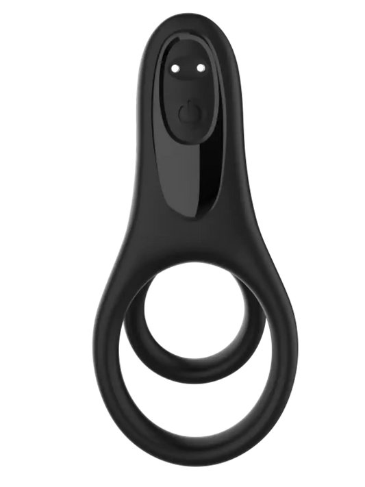 Vibraattorilla varustettu tuplarengas – ladattava, hiljainen ja ihoystävällinen silikoninen tuplasti nautintoa antava lelu