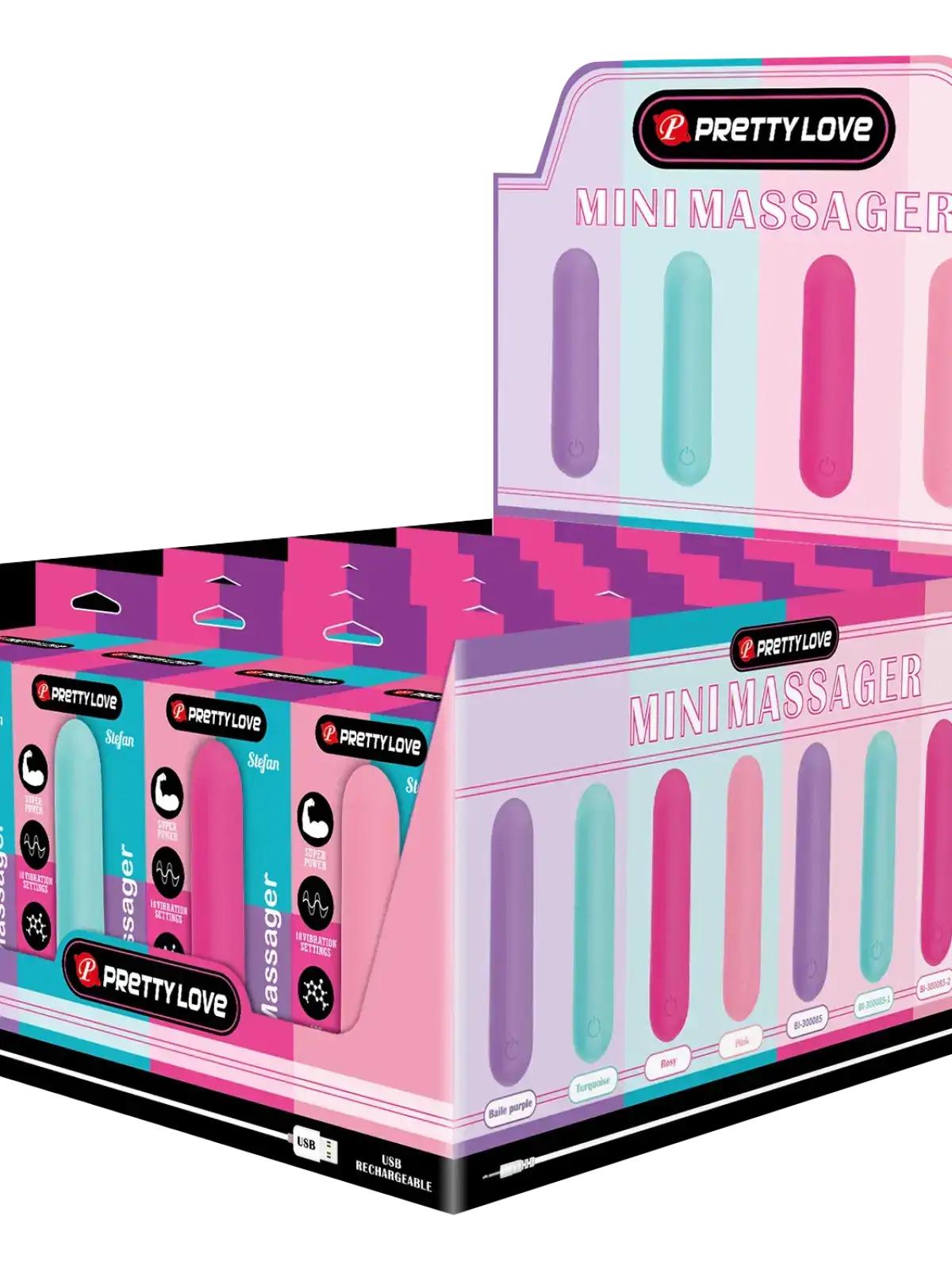 Pretty Love Stefan mini massager – pienikokoinen hierontalaite 10 värinätilalla