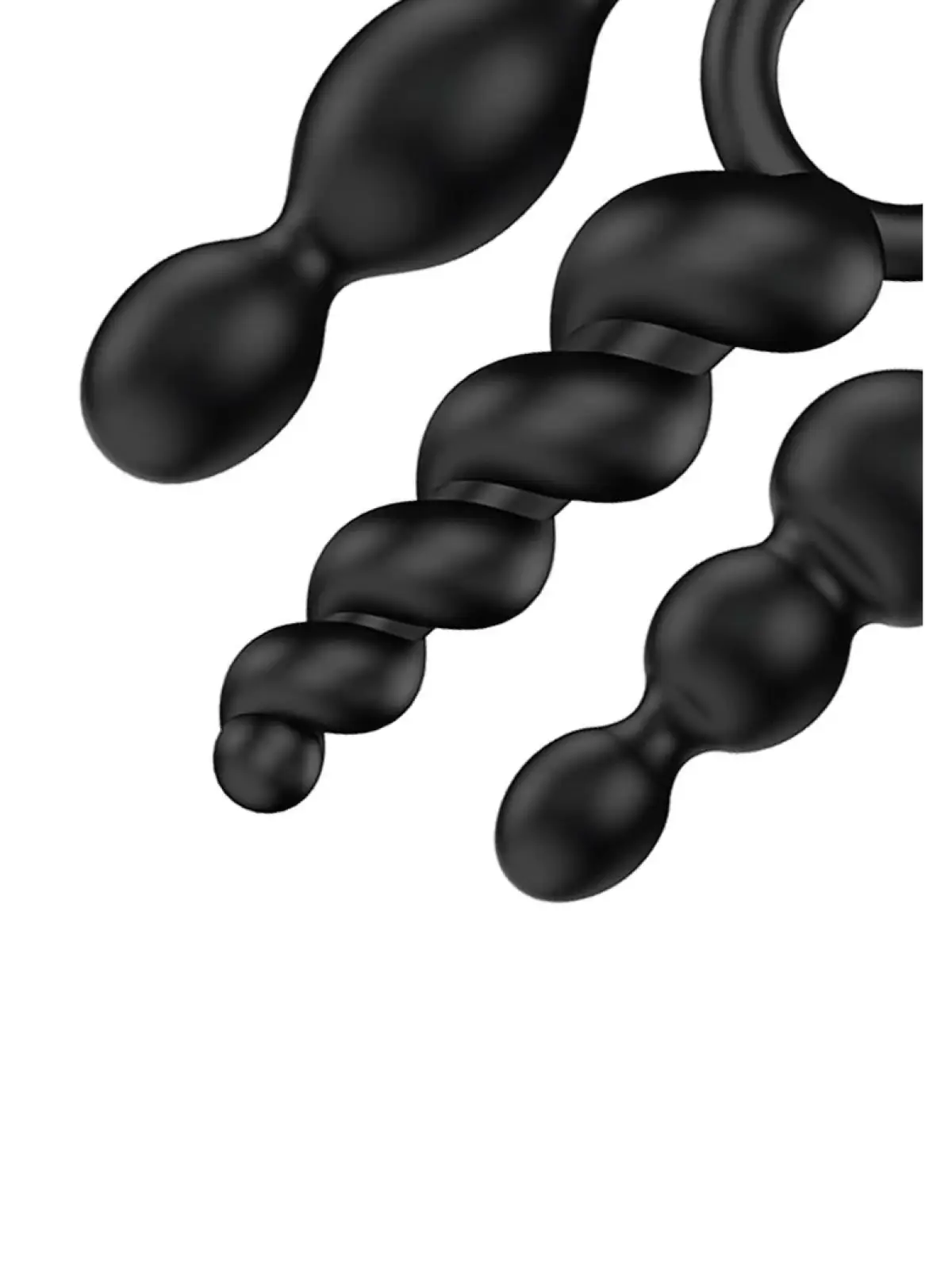 Booty Call Plugs 3-osainen anaalitappisarja, pehmeä silikoni, erilaiset muodot ja käytännöllinen ote – monipuolista ja turvallista nautintoa.