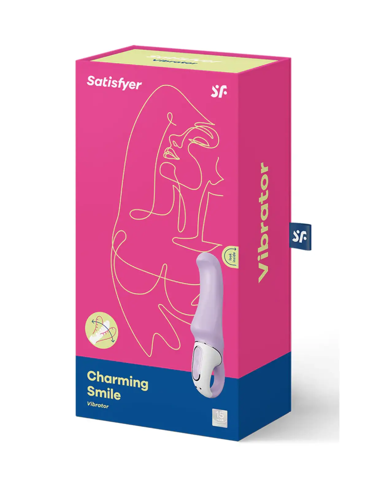 Satisfyer Charming Smile on hellävarainen ja tehokas G-pistevibraattori, joka tuo iloa pehmeällä muotoilullaan.