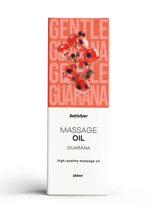 Satisfyer Guarana -hierontaöljy virkistää ja herättää aistit eksoottisella tuoksulla ja silkkisellä tuntumalla.