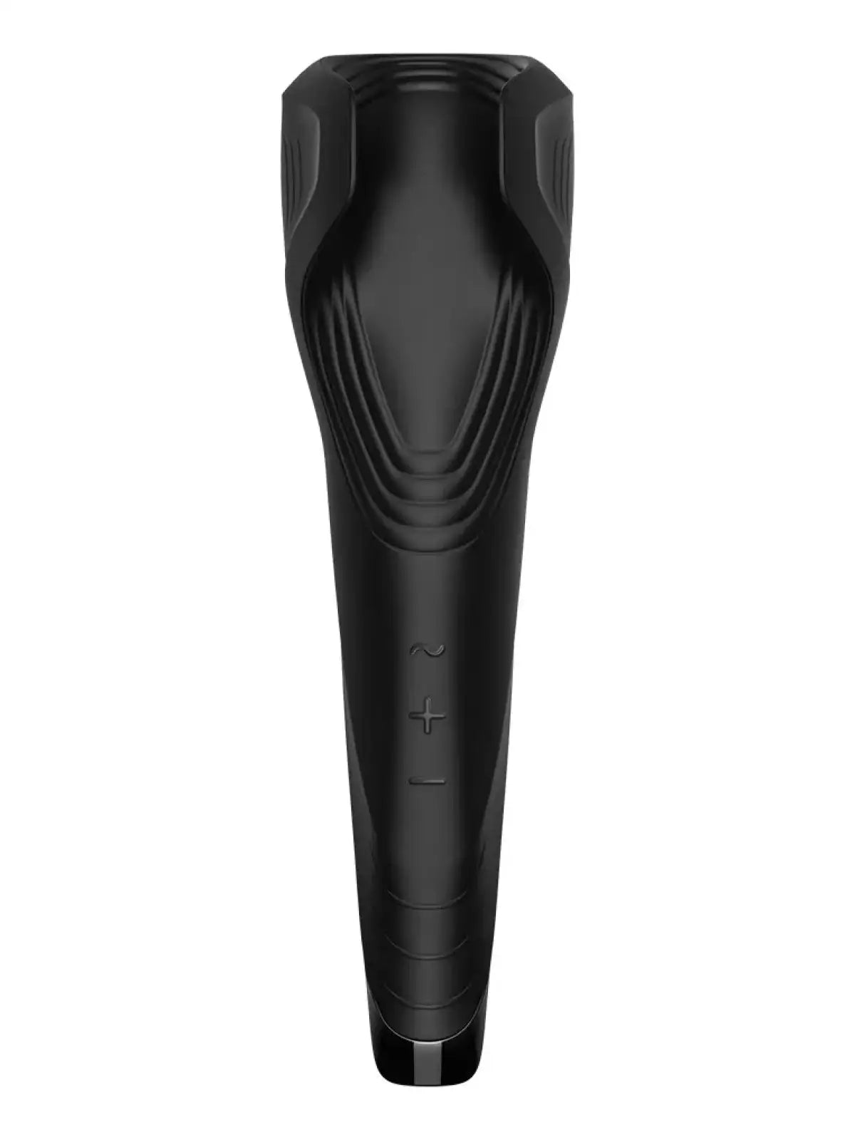 Satisfyer Men Wand on voimakkaasti värisevä masturbaattori, jossa joustavat siivet ja tiukka, stimuloiva ote penikselle.