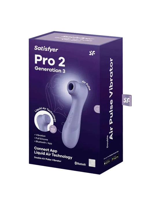 Satisfyer Pro 2 Generation 3 lilana – Air Pulse ja värinäteknologia yhdistettynä uuteen Liquid Air -elämykseen.