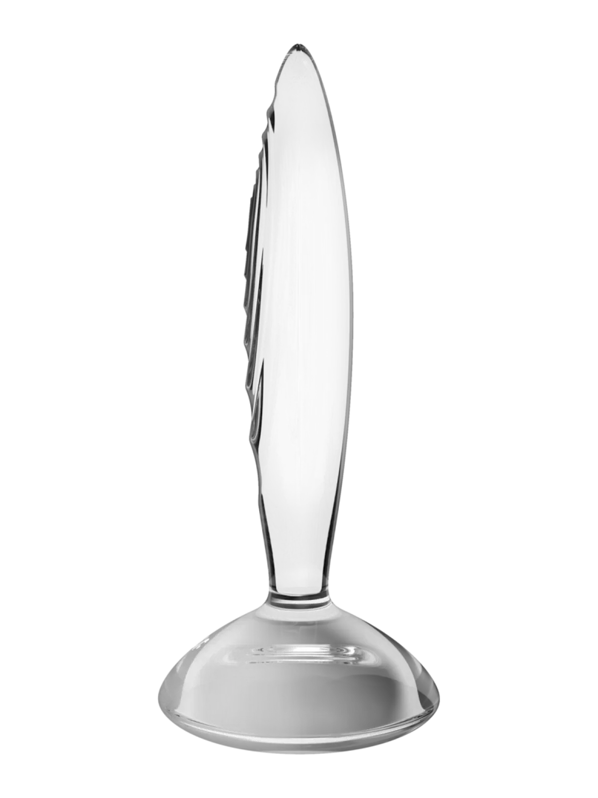 Sileä puoli Sparkling Crystal -lasitulpasta hyväilee ihoa hellästi ja soveltuu lempeään stimulaatioon.