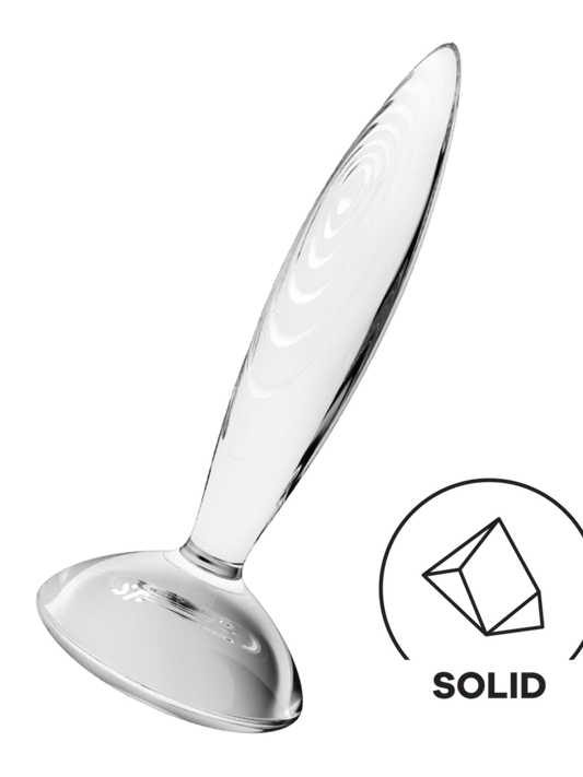 Satisfyer Sparkling Crystal on 21 cm lasinen anaalitappi, jossa kaksi erilaista pintarakennetta ja mahdollisuus lämpö- ja kylmäleikkiin