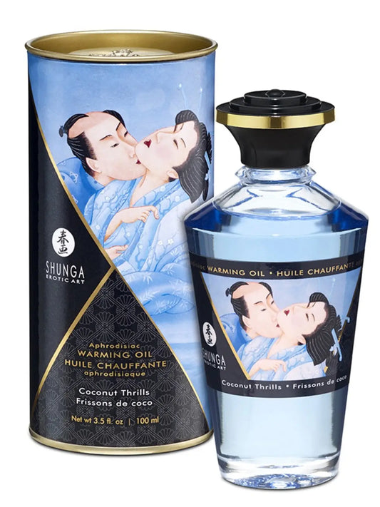 Shunga hierontavoide kookos, pehmeä ja lämmittävä koostumus. Kookoksen tuoksu, luonnolliset ainesosat, 100 ml pullo.