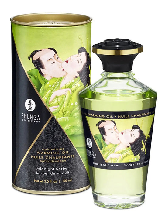 Shunga hierontavoide Sorbetti, pehmeä ja lämmittävä koostumus. Raikas tuoksu ja luonnolliset ainesosat, 100 ml pullo.