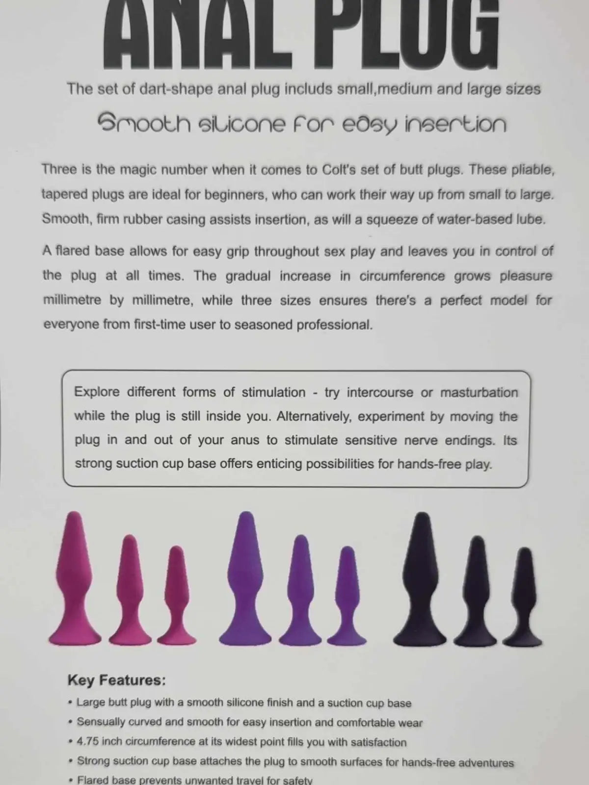 Tappisetti 3 kpl | Anustapit | erotiikanaika