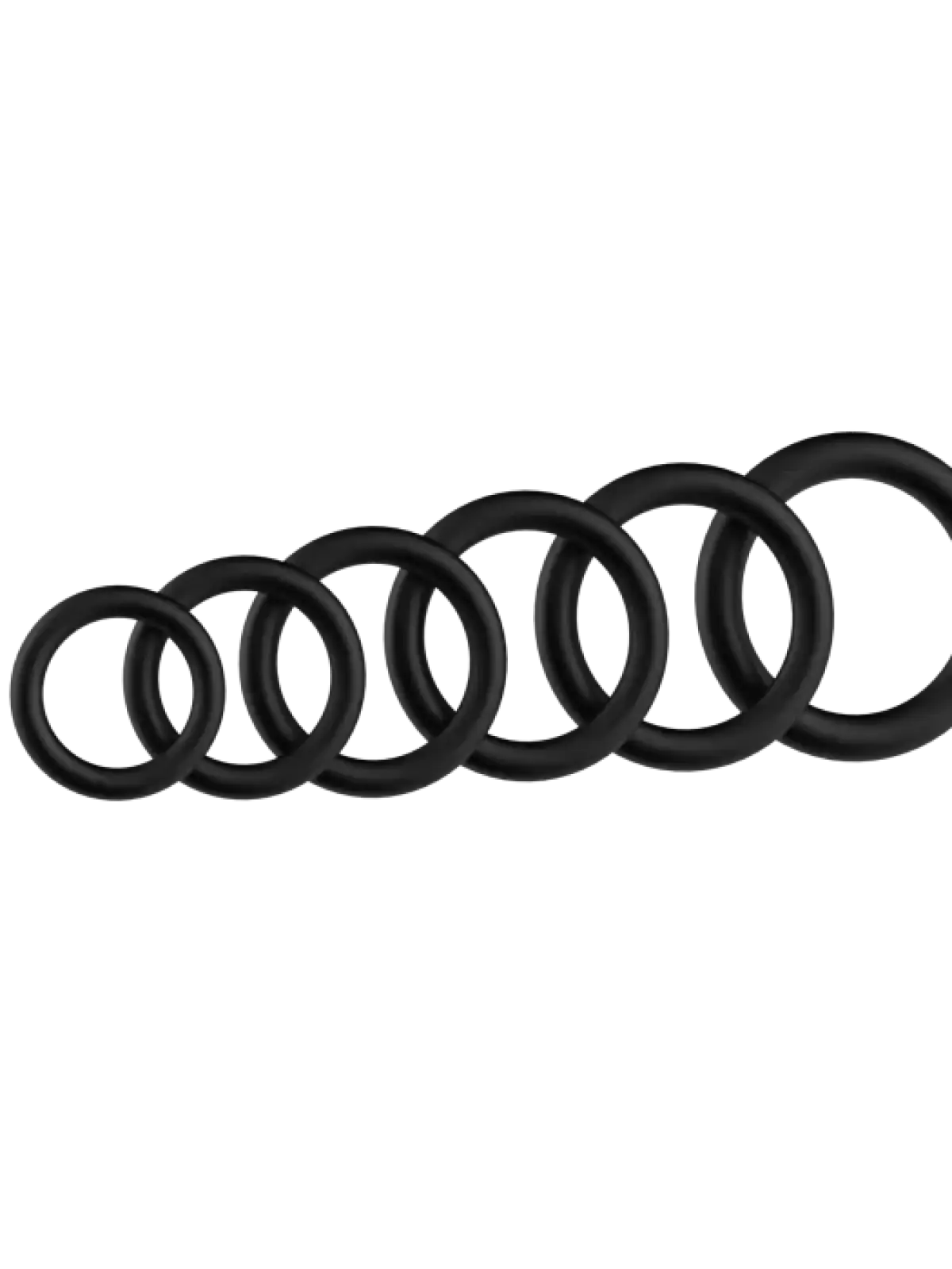 Setti, jossa 6 pehmeää ja venyvää silikonista penisrengasta. Tarjoaa tukea ja kestävyyttä, eri koot takaavat sopivuuden jokaiselle.