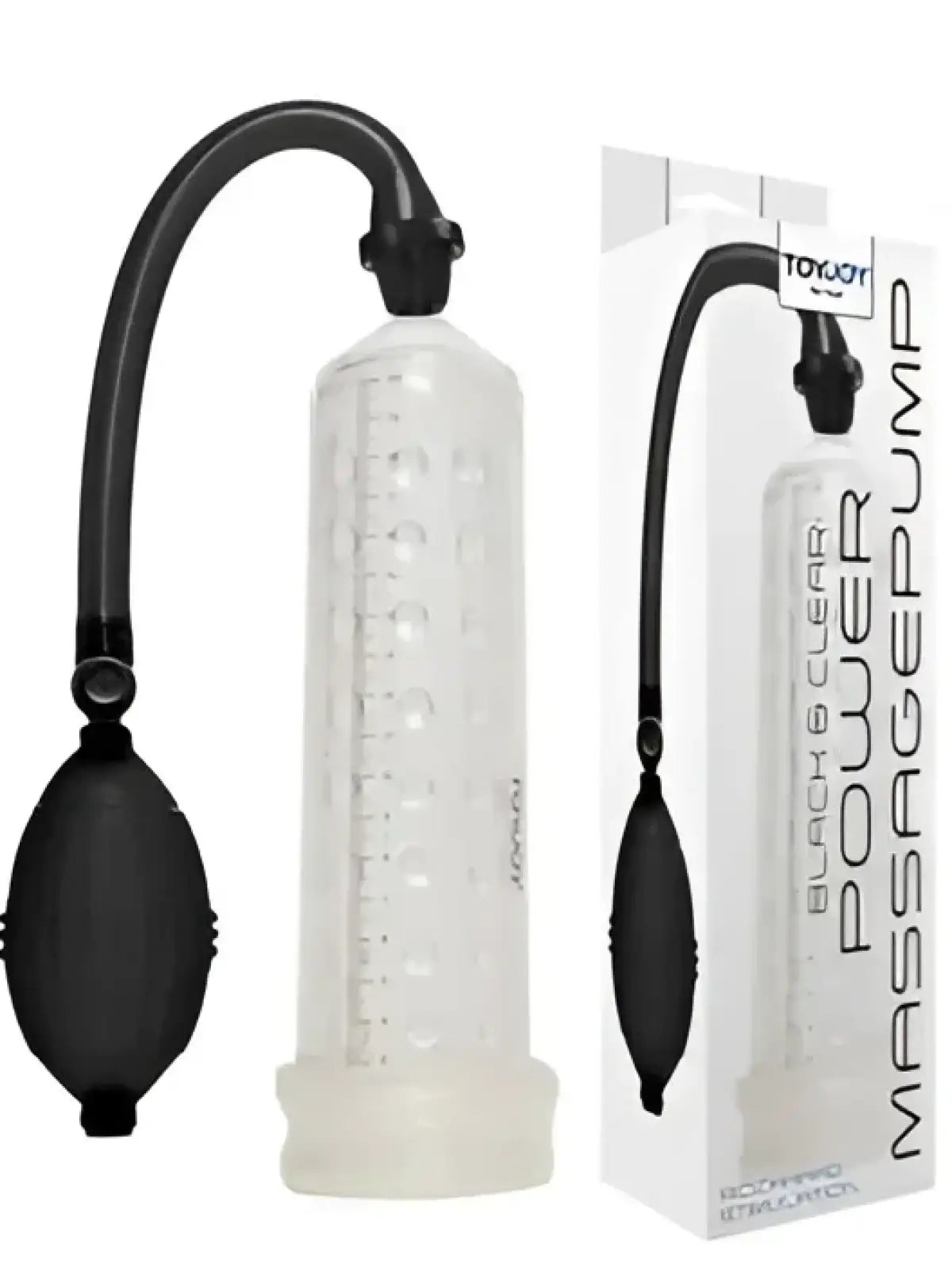 Penispumppu hierovalla sisuksella, turvaventtiilillä ja mitta-asteikolla. Tuloksena kovempi ja isompi erektio helposti.