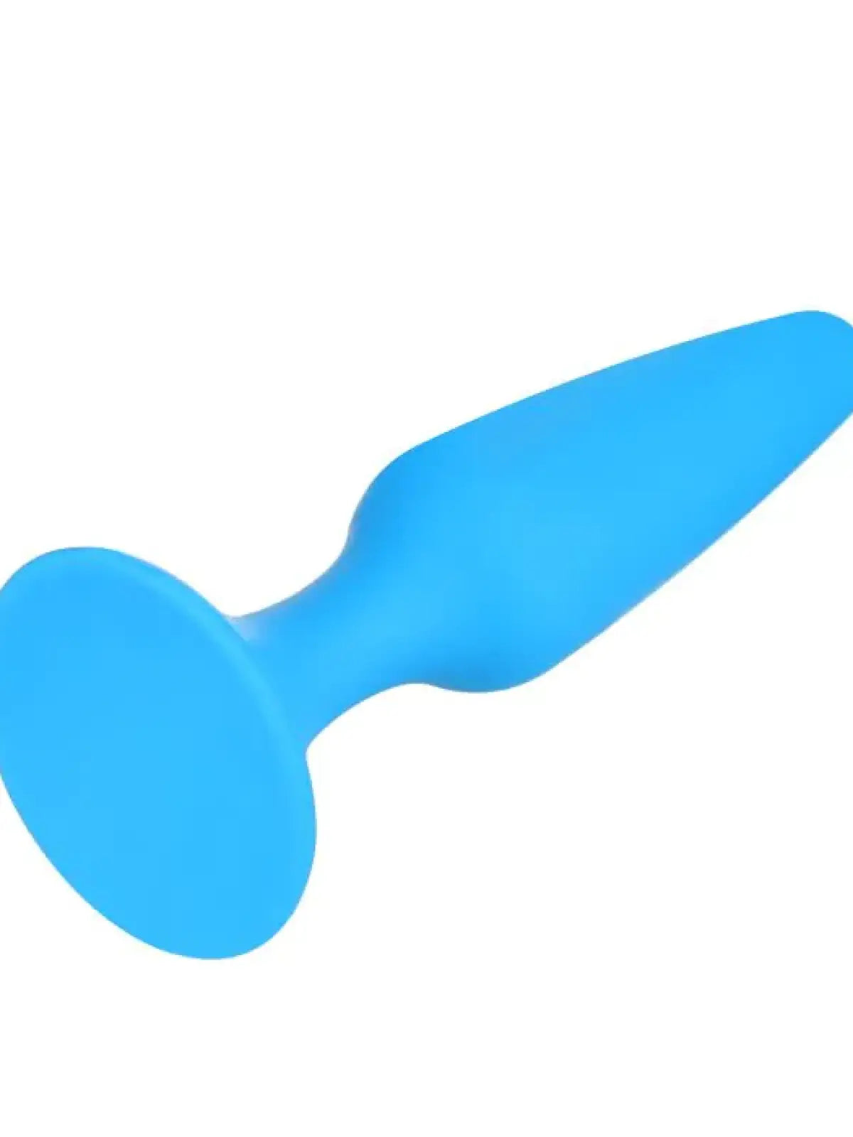 Vaaleansininen silikoninen anaalitappi – turvallinen, pyöreällä kannalla varustettu