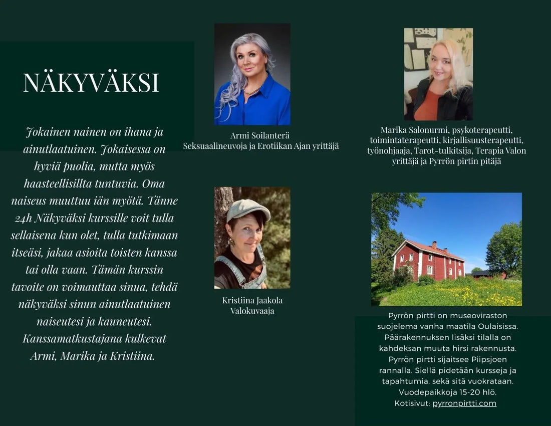 Näkyväksi 23 24.8 Pyrrön Pirtissä