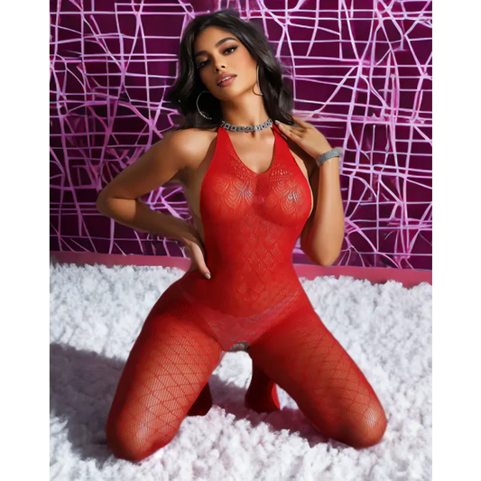 Avohaarainen punainen sukkapuku