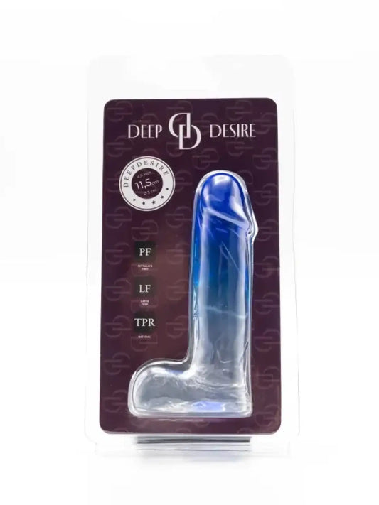 4,5" läpinäkyvä TPR-dildo sinisellä kärjellä on pieni ja elegantti lelu, jossa on läpinäkyvä varsi ja silmiinpistävä sininen kärki. Joustavasta TPR-materiaalista valmistettu dildo tuntuu pehmeältä ja mukavalta, mutta tarjoaa silti riittävän kiinteyden. 11,5 cm pitkä dildo sopii erinomaisesti aloittelijoille ja huomaamattomaan nautintoon.
