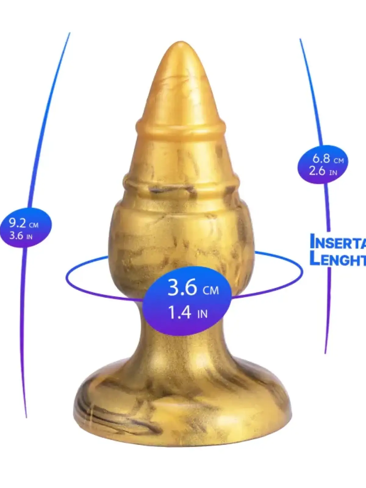 Elegantin ja mukavan anaaliseksin ystäville
Goldy M -tappi yhdistää tyylikkään muotoilun mukavaan istuvuuteen. Keskikokoinen tappi tekee siitä ihanteellisen sekä aloittelijoille että käyttäjille, jotka haluavat laajentaa kokemustaan. Sileä pinta varmistaa sujuvan penetraation, kun taas ergonominen muoto tarjoaa maksimaalisen hallinnan ja mukavuuden. Täydellinen sekä yksin että parisuhteessa käytettäväksi.