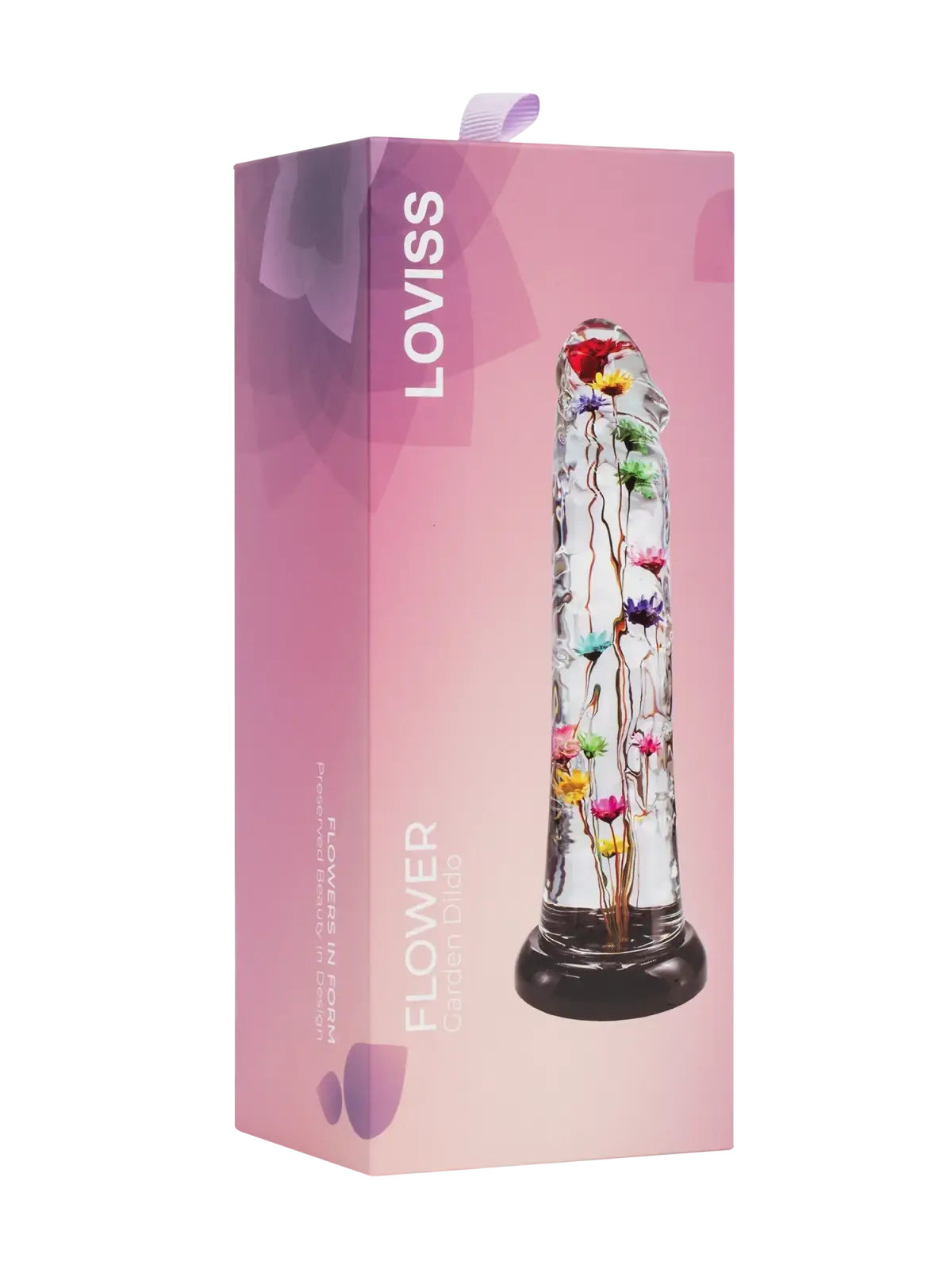 Luonnon kauneudesta inspiraationsa saanut jdildo on viimeistelty aidoilla kuivatuilla kukilla, jotka on tyylikkäästi upotettu kristallinkirkkaaseen epoksihartsiin. Lopputuloksena on eksklusiivinen ja ajaton ulkonäkö.