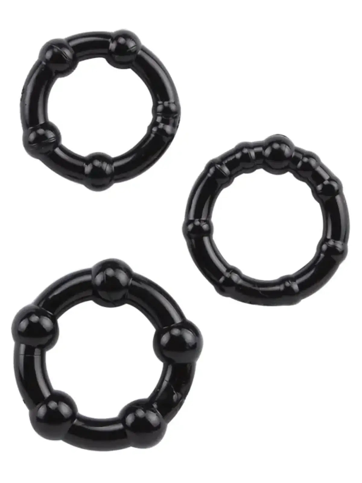 Mustat penisrenkaat nystyröidyt lisästimulaatiota ja tukea varten
Nystyröidyt penisrenkaat (musta) yhdistävät kiinteyden eleganttiin ja voimakkaaseen muotoiluun. Nämä joustavat penisrenkaat nystyröillä tarjoavat paitsi optimaalisen tuen, myös ylimääräisen tunteen käytön aikana.