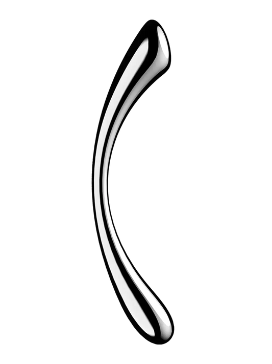 Ruostumattomasta teräksestä valmistettu dildo

Tutustu aistimusten universumiin
Satisfyer Cosmic Crest 1 on elegantti dildo, joka on valmistettu kiinteästä ruostumattomasta teräksestä ja yhdistää täydellisesti vaihtelun ja intensiteetin.

Litteä puoli laajaan, täyteläiseen stimulaatioon ja pyöristetty puoli kohdennettuun G-pisteen hierontaan, joten koet uuden ulottuvuuden nautintoa joka kerta.